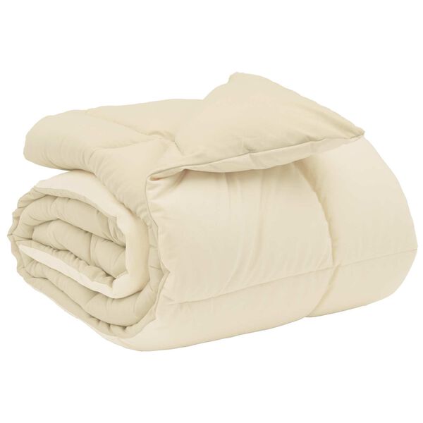 vidaXL Duvet Invernale Trapuntato Crema 240 x 260 cm Microfibra