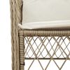 vidaXL Set da Bistr&ograve; 3 pz con Cuscini Beige in Polyrattan