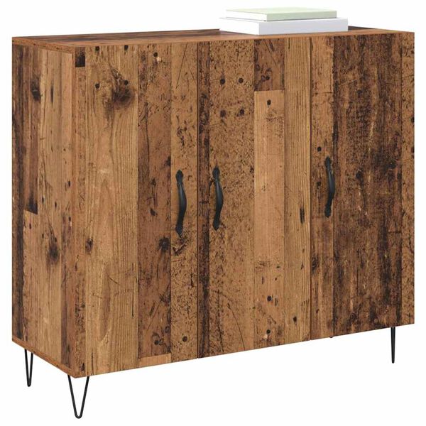 vidaXL Credenza Legno vecchio 90 x 32,5 x 80 cm Legno multistrato