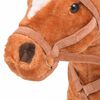 vidaXL Cavallo in Peluche in Piedi Marrone