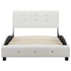 vidaXL Letto con Materasso Bianco in Similpelle 90x200 cm
