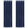 vidaXL Tende con tende 2 pcs Blu scuro 140 x 225 cm Velluto