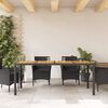 vidaXL Tavolo Giardino Piano Legno Acacia Nero 190x90x75 cm Polyrattan