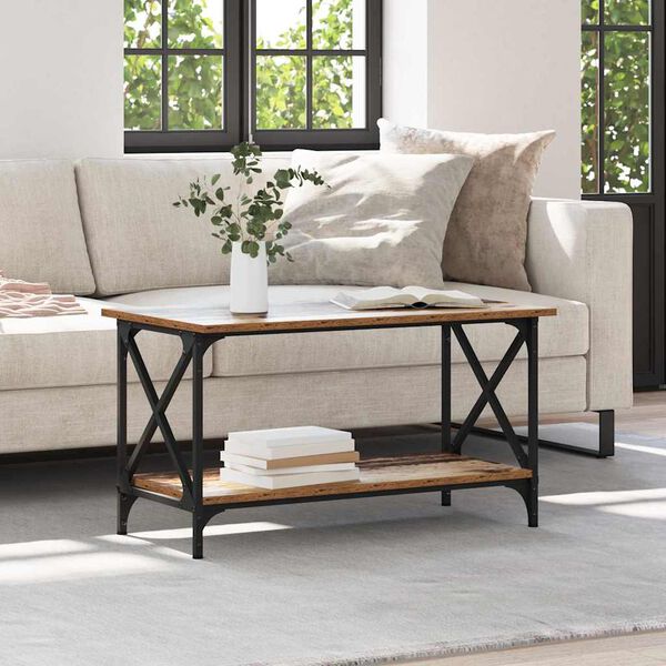 vidaXL Tavolino da salotto Legno vecchio 80 x 45 x 45.5 cm