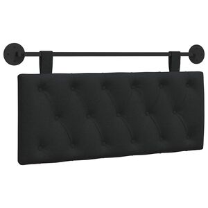 vidaXL Testata appesa Montaggio a parete Nero 110 x 55 x 7 cm Tessuto