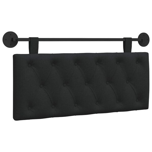 vidaXL Testata appesa Montaggio a parete Nero 110 x 55 x 7 cm Tessuto