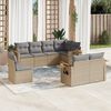 vidaXL Set Divano da Giardino 8 pz con Cuscini Beige in Polyrattan