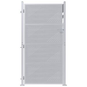 vidaXL Cancello da giardino 85 x 174 cm Acciaio Inox Bloccabile