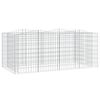 vidaXL Gabbione ad Arco con Letto Rialzato 200x100x100cm Ferro Zincato