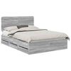 vidaXL Struttura del letto con cassetto Grigio Sonoma 140 x 200 cm
