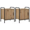 vidaXL Armadio da Notte 2 pz Rovere Artigianale 40 x 30 x 50 cm