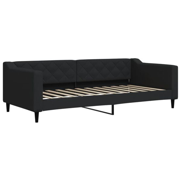 vidaXL Divano Letto con Letto Estraibile Nero 90x200 cm in Tessuto