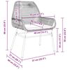 vidaXL Set da Pranzo per Giardino con cuscino 5 pcs Marrone polyrattan