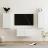 vidaXL Set Mobili Porta TV 3 pz Bianco in Legno Multistrato