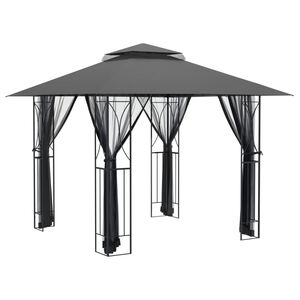 vidaXL Gazebo con Pareti Laterali Antracite 300x300x270 cm Acciaio