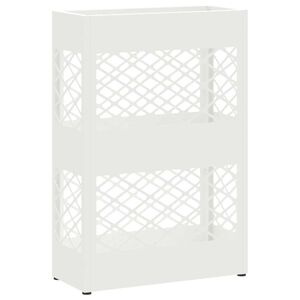 vidaXL Supporto per Ombrellone Bianco 28 x 12 x 41 cm Acciaio