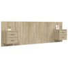 vidaXL Testiera Letto con Comodini in Legno Multistrato Rovere Sonoma