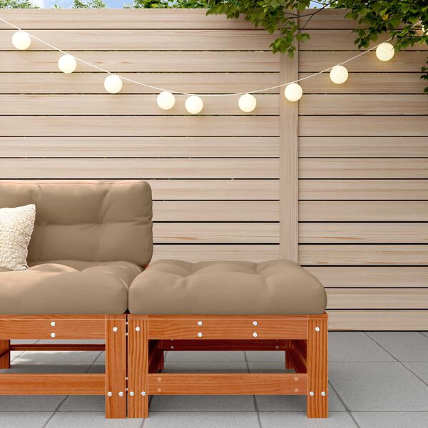 vidaXL Poggiapiedi da Giardino Legno di pino massiccio Marrone Cera