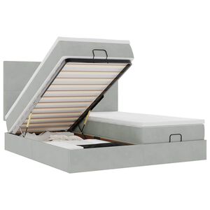 vidaXL Struttura Letto Pouf con Materassi 180x200 cm Velluto