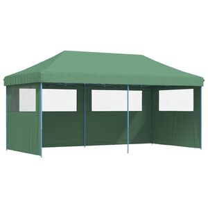 vidaXL Tendone per Feste Pieghevole Pop-Up con 3 Pareti Verde