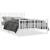vidaXL Giroletto con Testiera e Pediera Metallo Bianco 140x190 cm