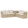 vidaXL Set di divani 7 pz Beige e Bianco Crema
