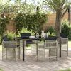 vidaXL Set da Pranzo per Giardino 5 pcs Grigio chiaro polyrattan