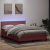 vidaXL Letto a Molle con Materasso e LED Rosa 140x210 cm in Velluto