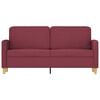 vidaXL Divano a 2 Posti Rosso Vino 140 cm in Tessuto