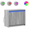 vidaXL Credenza con LED Grigio Sonoma 72x34x61 cm in Legno Multistrato