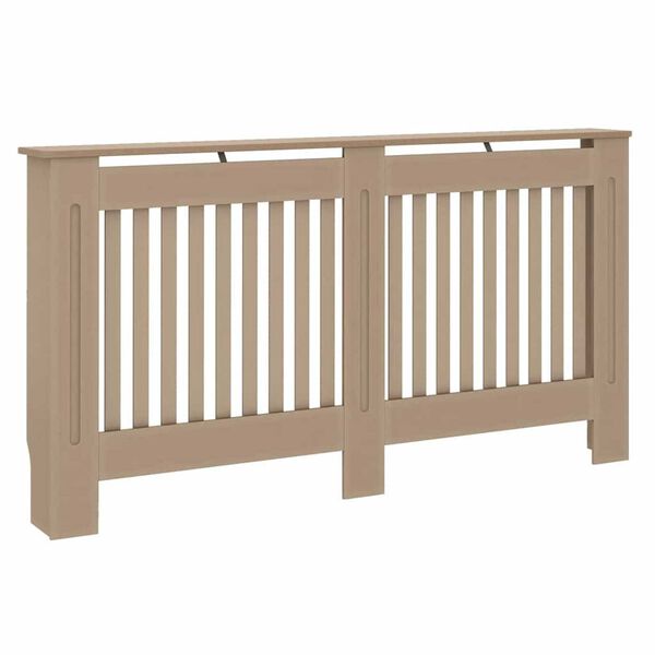 vidaXL Copertura per radiatori 2 pcs Marrone 152 x 19 x 81,5cm