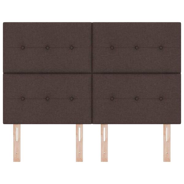 vidaXL Testiera con testiera Marrone Scuro 144 cm Pelle Sintetica