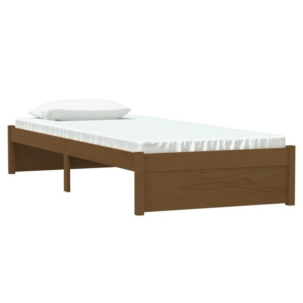 vidaXL Giroletto senza Materaso Ambra in Legno Massello 75x190 cm