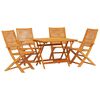 vidaXL Set da Pranzo per Giardino 5 pz Marrone