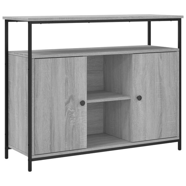 vidaXL Credenza Grigio Sonoma 100x35x80 cm in Legno Multistrato