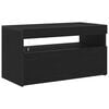 vidaXL Mobile TV 75 x 35 x 40 cm Rovere Nero Legno ingegnerizzato