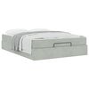 vidaXL Struttura letto con materasso 2 pcs Grigio chiaro Velluto