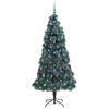 vidaXL Albero di Natale artificiale pre-illuminato con set di palline