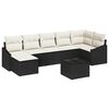 vidaXL Set Divano da Giardino 8 pcs Marrone e Crema polyrattan