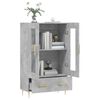 vidaXL Credenza Grigio Cemento 69,5x31x115 cm in Legno Multistrato