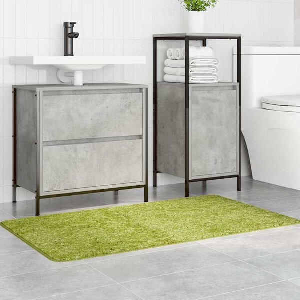 vidaXL Tappetino da bagno antiscivolo Verde 70 x 120 cm PP