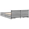 vidaXL Giroletto Cassetti Grigio Sonoma 120x190 cm Legno Multistrato