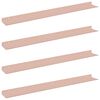 vidaXL Mensola sospesa A parete 4 pz Rosa 80 x 9 x 2,5 cm Acciaio