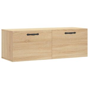 vidaXL Mobile a Parete Rovere Sonoma 100x36,5x35 cm Legno Multistrato