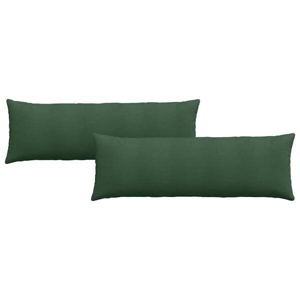 vidaXL Cuscini da Divano 2 pcs Verde Scuro 120 x 40 cm