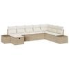 vidaXL Set Divano da Giardino 8 pz Beige polyrattan