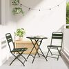 vidaXL Sedia Pieghevole da Giardino 2 pcs Verde 55 x 56.5 x 91cm