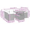 vidaXL Set Divani da Giardino 7 pz con Cuscini Beige in Polyrattan