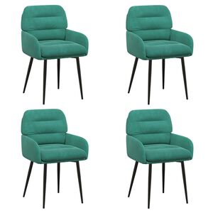 vidaXL Sedie da pranzo 4 pz Velluto Turchese 59 x 59,5 x 90 cm