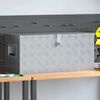 vidaXL Cassetta in Alluminio 80x30x35 cm Argento
